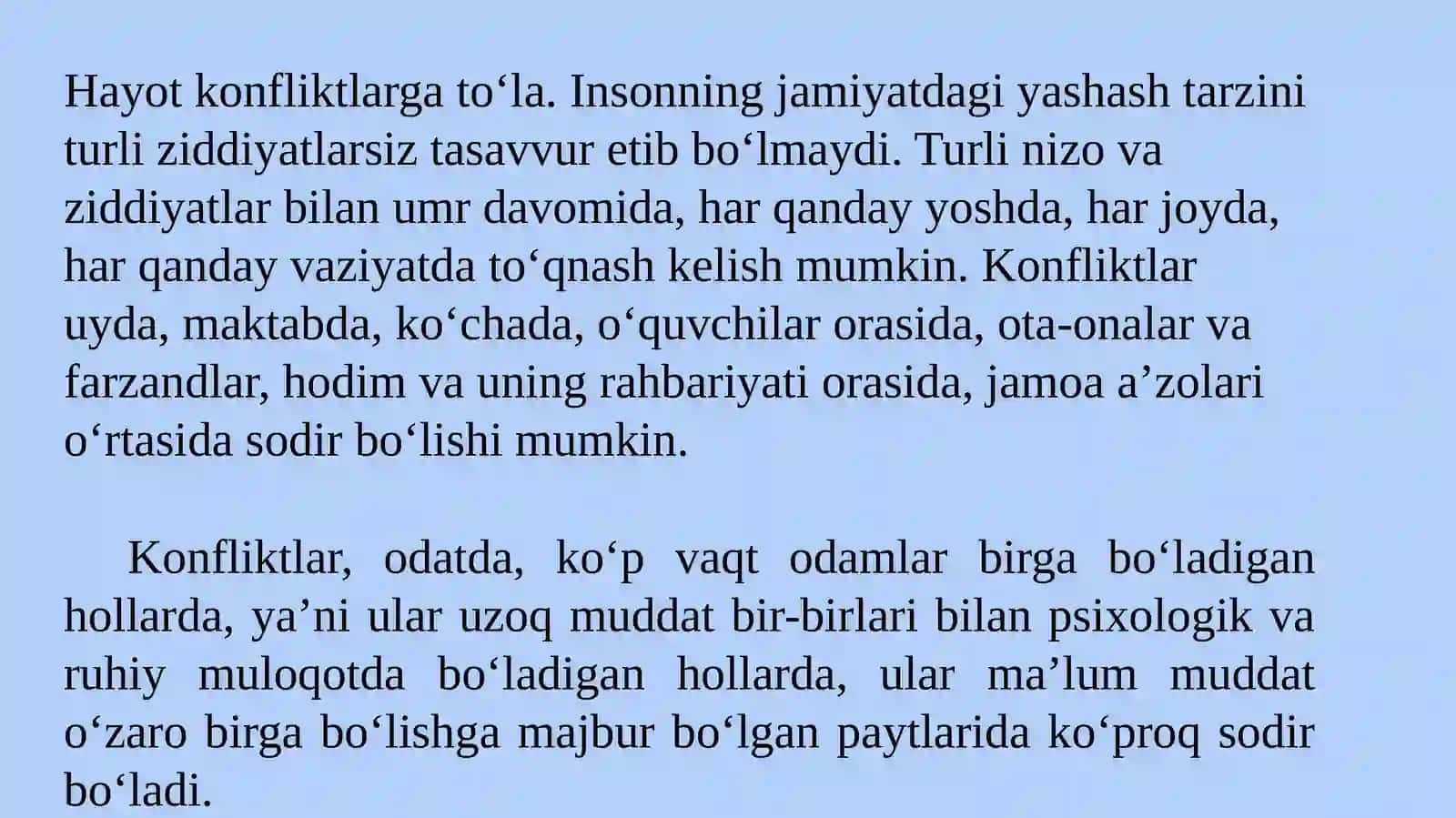 KONFLIKT VA UNING IMKONIYATLARI 2