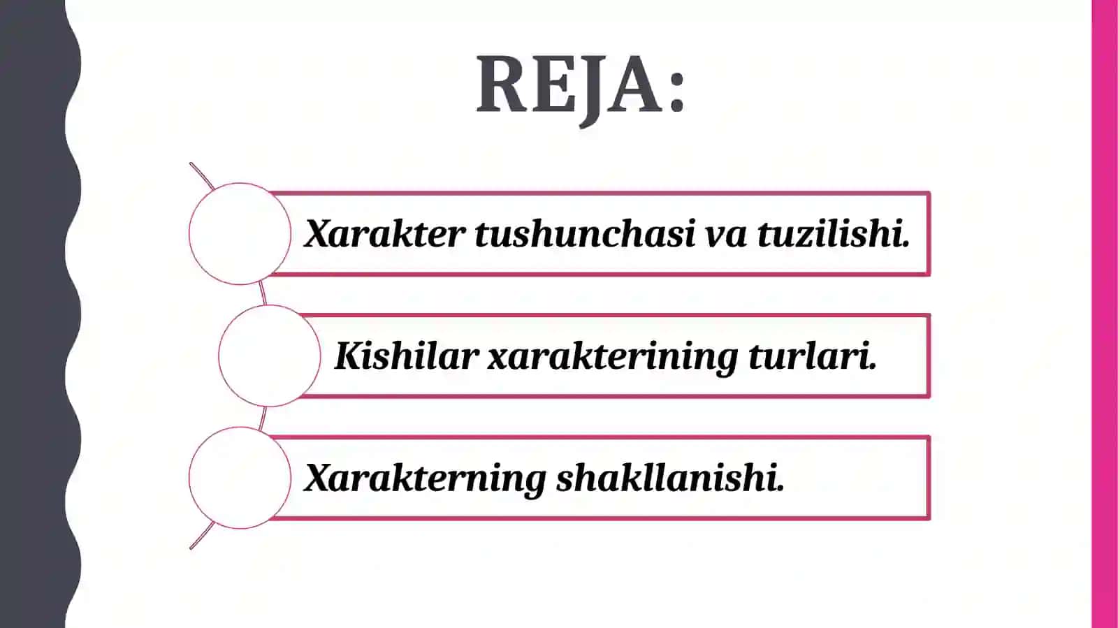 Xarakterning psixologik talqini 2