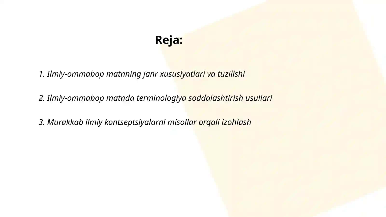 Ilmiy- ommabop asarlar matni tahlili. Topishmoq matni ustida ishlash 2