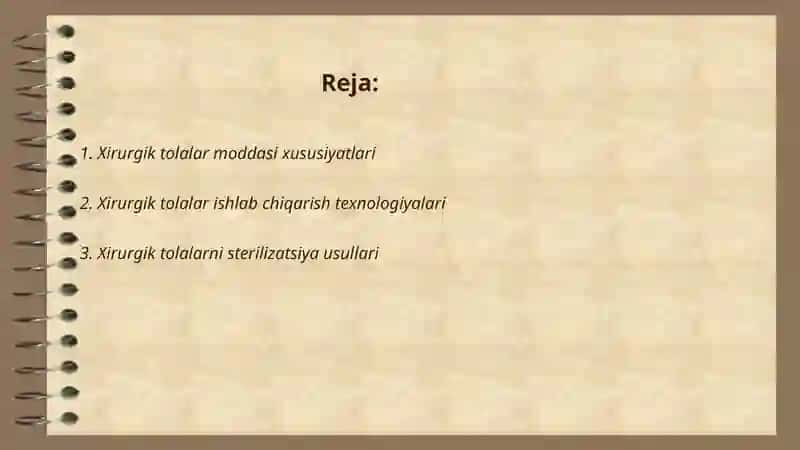 Xirurgik tolalar ishlab chiqarish 2