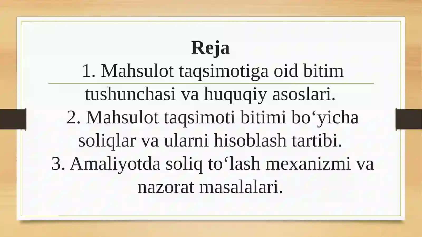 Mahsulot taqsimotga bitim bo’yicha soliq to'lash tartibi 2
