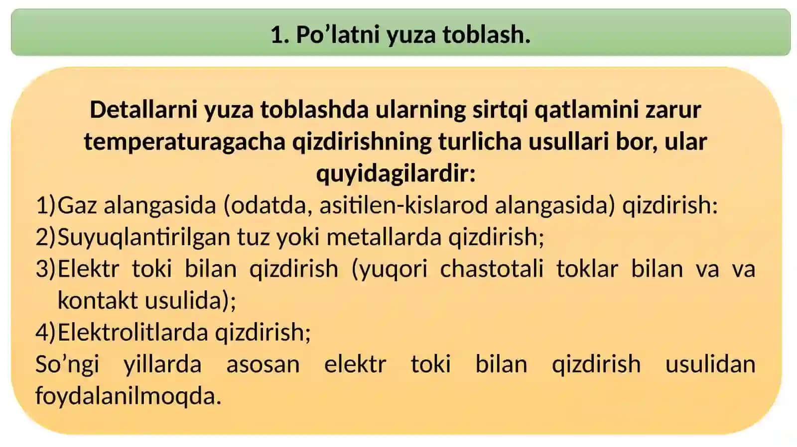 Metall va qotishmalarni yuza qatlamini puxtalash 2