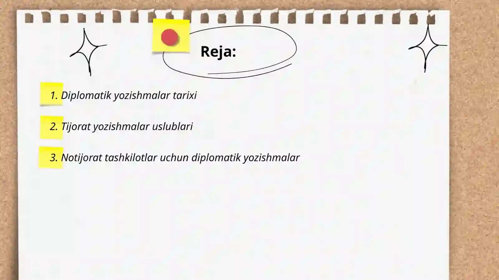 Diplomatik va tijorat yozishmalari 2
