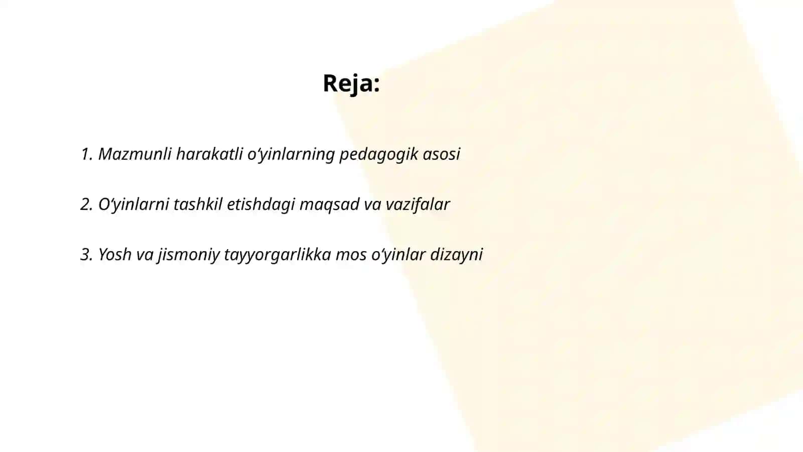 Mazmunli harakatli oʻyinlarni tashkil etish va oʻtkazish metodikasi 2