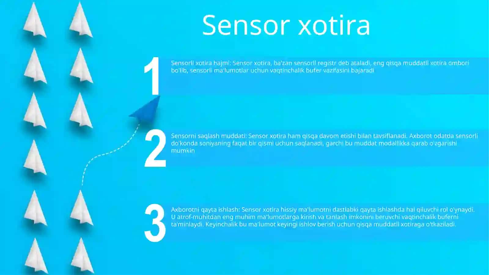 Xotira Turlari Va Uning Jarayonlari 2