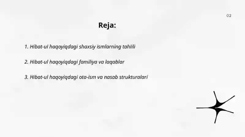 "Hibat-ul haqoyiq"dagi onomastika 2