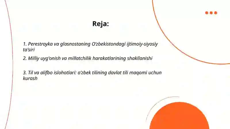 Mustaqillikka erishish arafasida O‘zbekistondagi ijtimoiy siyosiy jarayonlar. 2