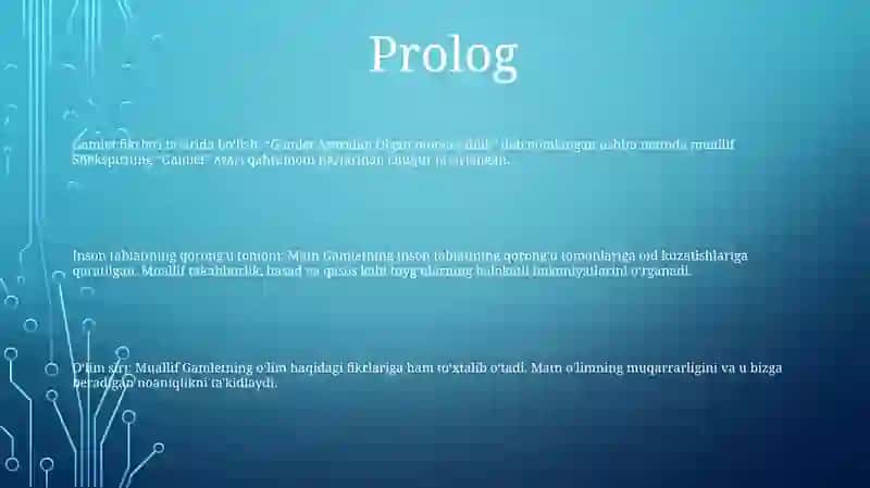 Gamlet Asaridan Olgan Taassurot 2