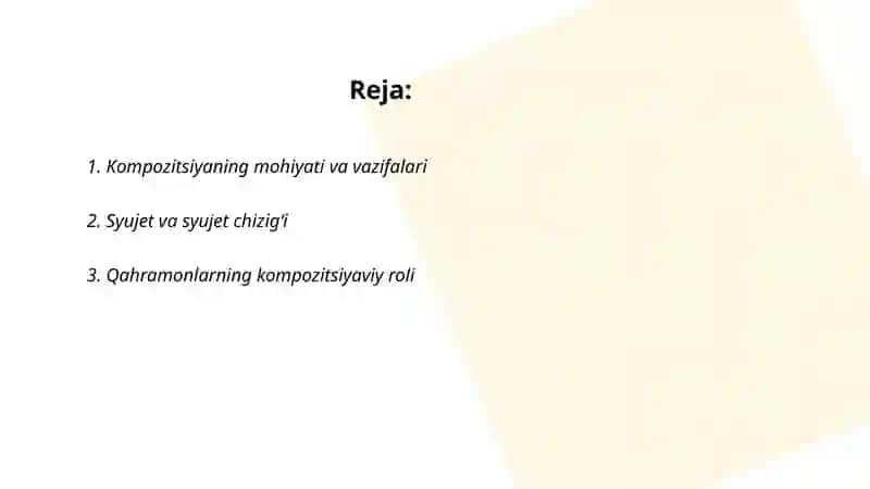 Badiiy asar kompozitsiyasi 2