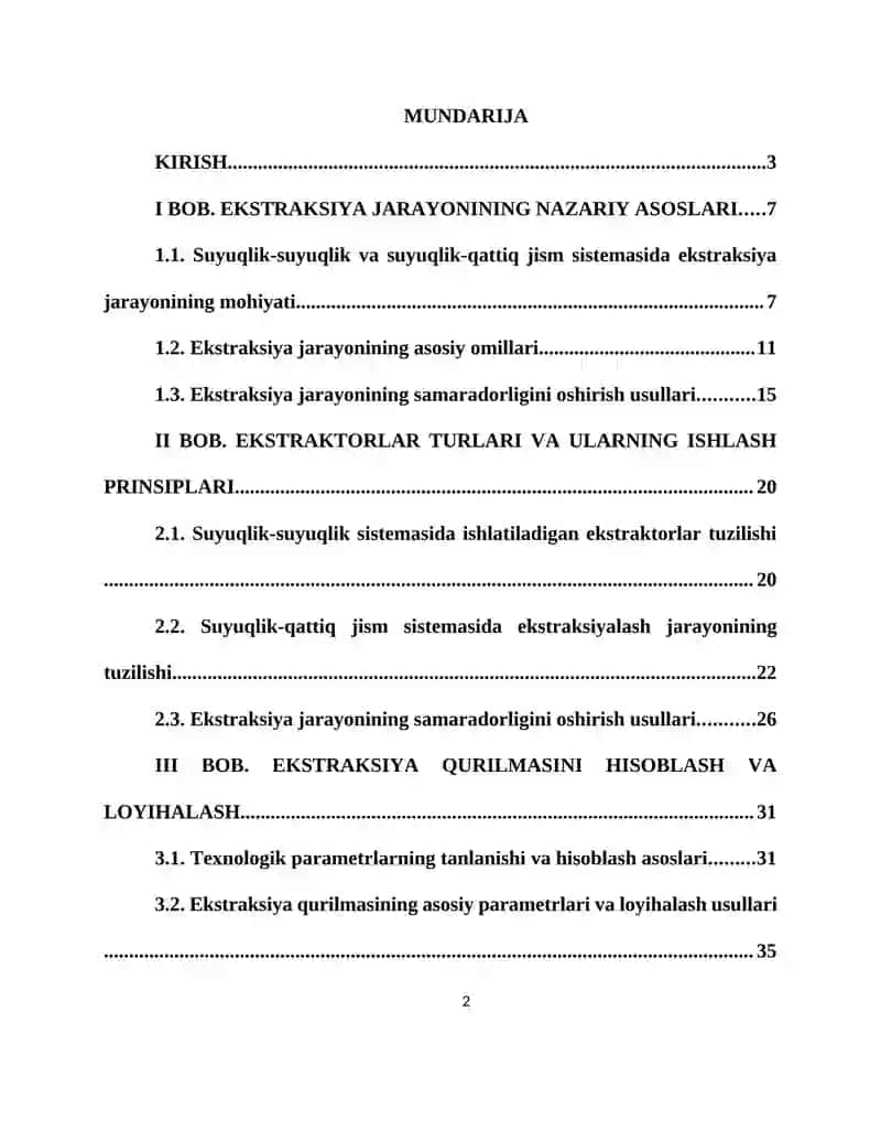 Ekstraksiya jarayonining Nazariy Asoslari 2