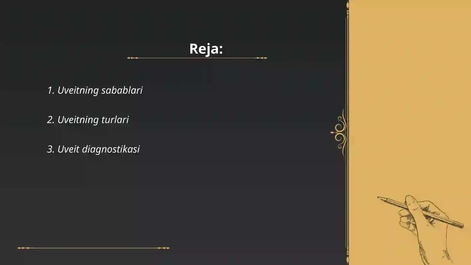 Uveit.Katarakta.Retinopatiyalar.To'r parda o'smalari.Ko'ruv nerv patalogiyalari 2