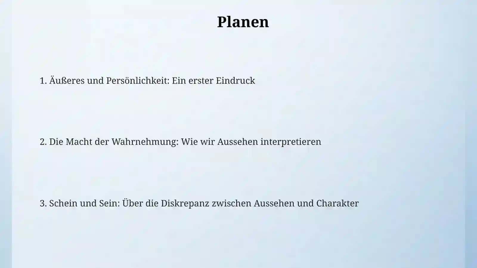 Aussehenund character 2