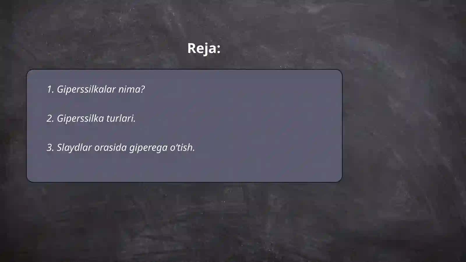 Ms PowerPointda giperssilkalar o’rnatish. Mavzulashtirilgan shablonlar bilan ishlash 2