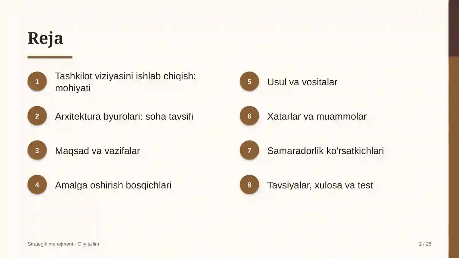 Arxitektura byurolarida tashkilot viziyasini ishlab chiqish 2