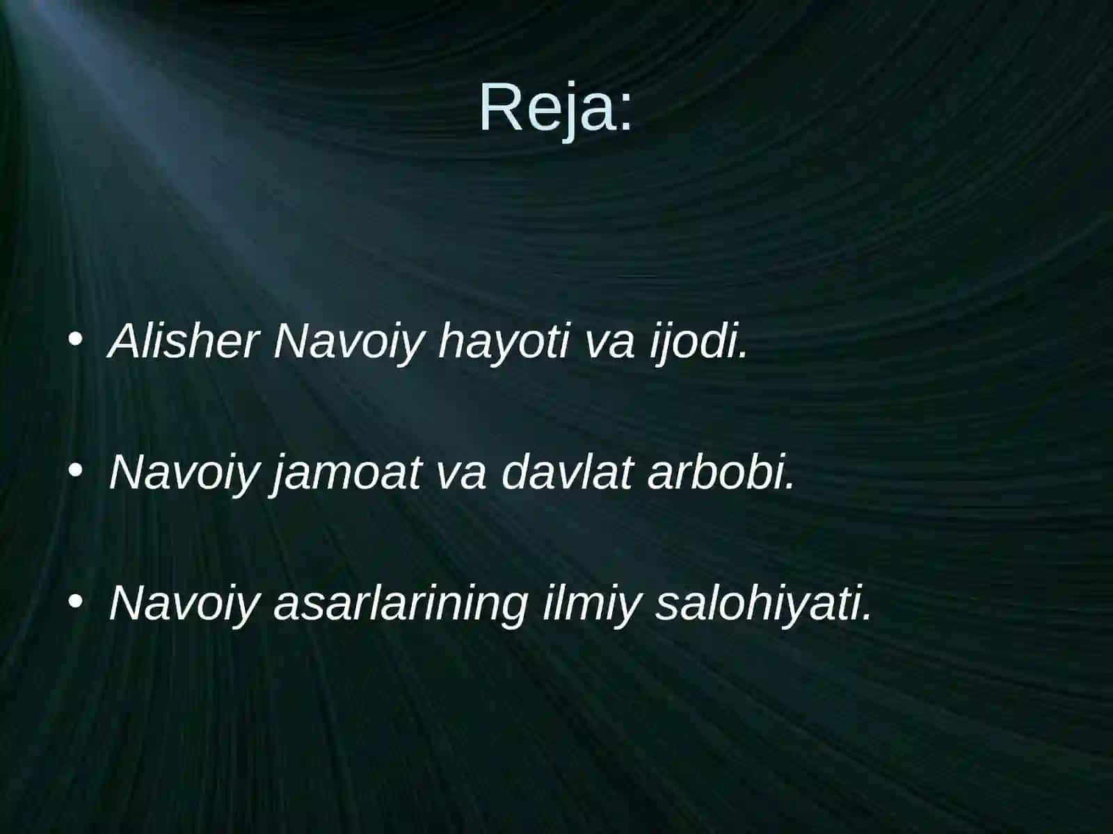 Alisher Navoiy hayoti va ijodi 2