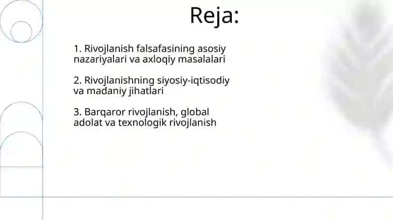 Rivojlanish falsafasi 2
