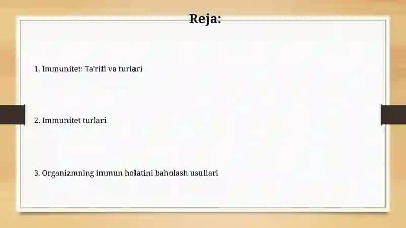 Immunitetning ta'rifi va ahamiyati 2
