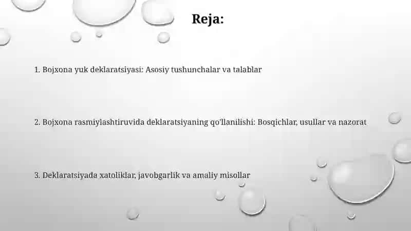 Bojxona yuk deklaratsiyasi 2