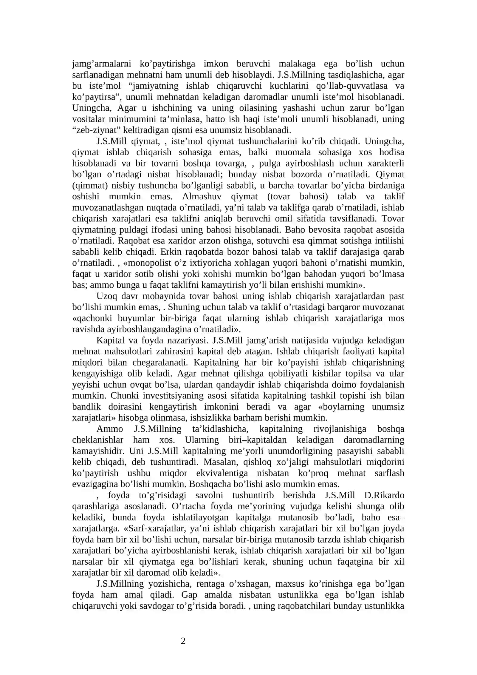 Klassik iqtisodiy maktabning yakunlanishi 2