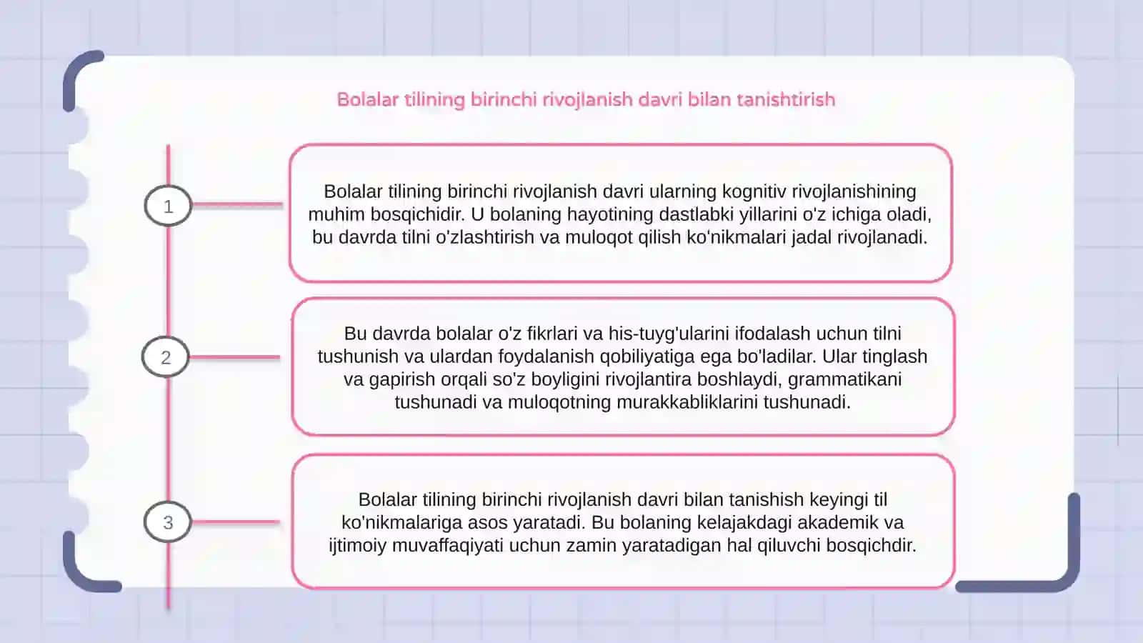 Bolalar tilining birinchi rivojlanish davri 2