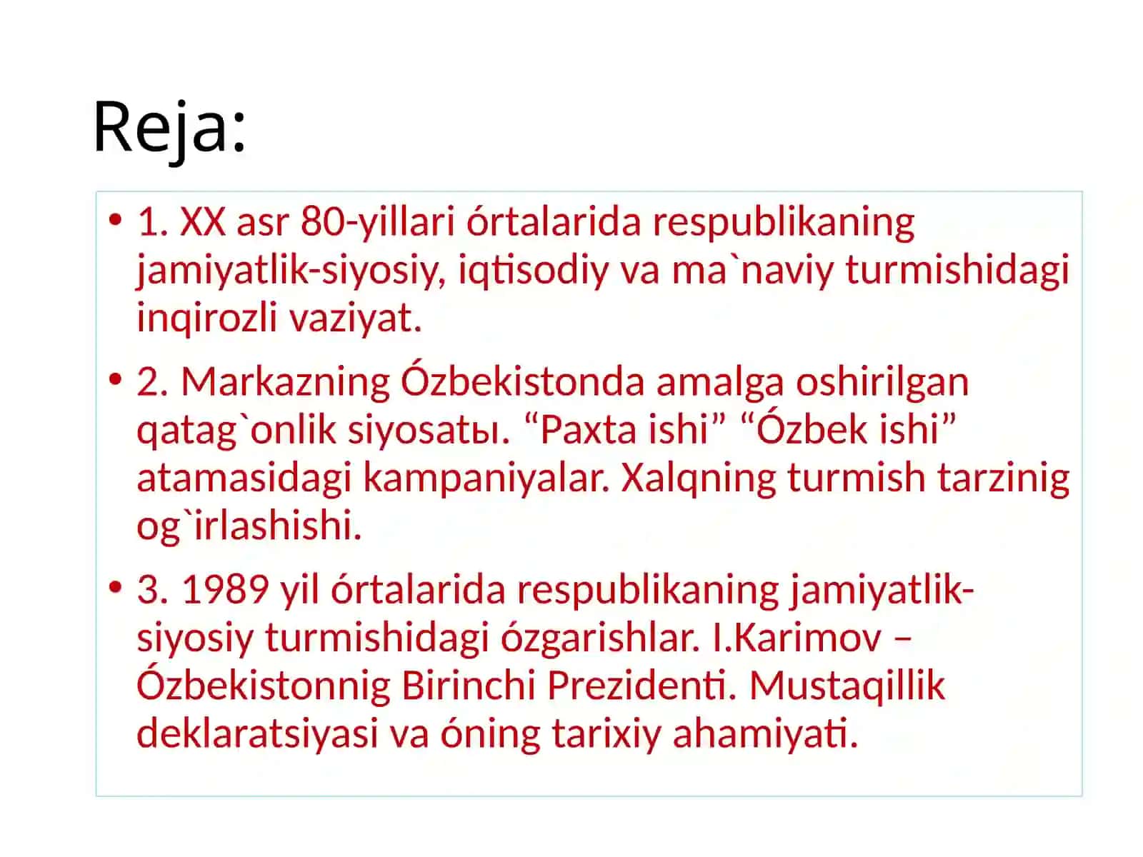 Mustaqillikka erishish jarayonlari 2