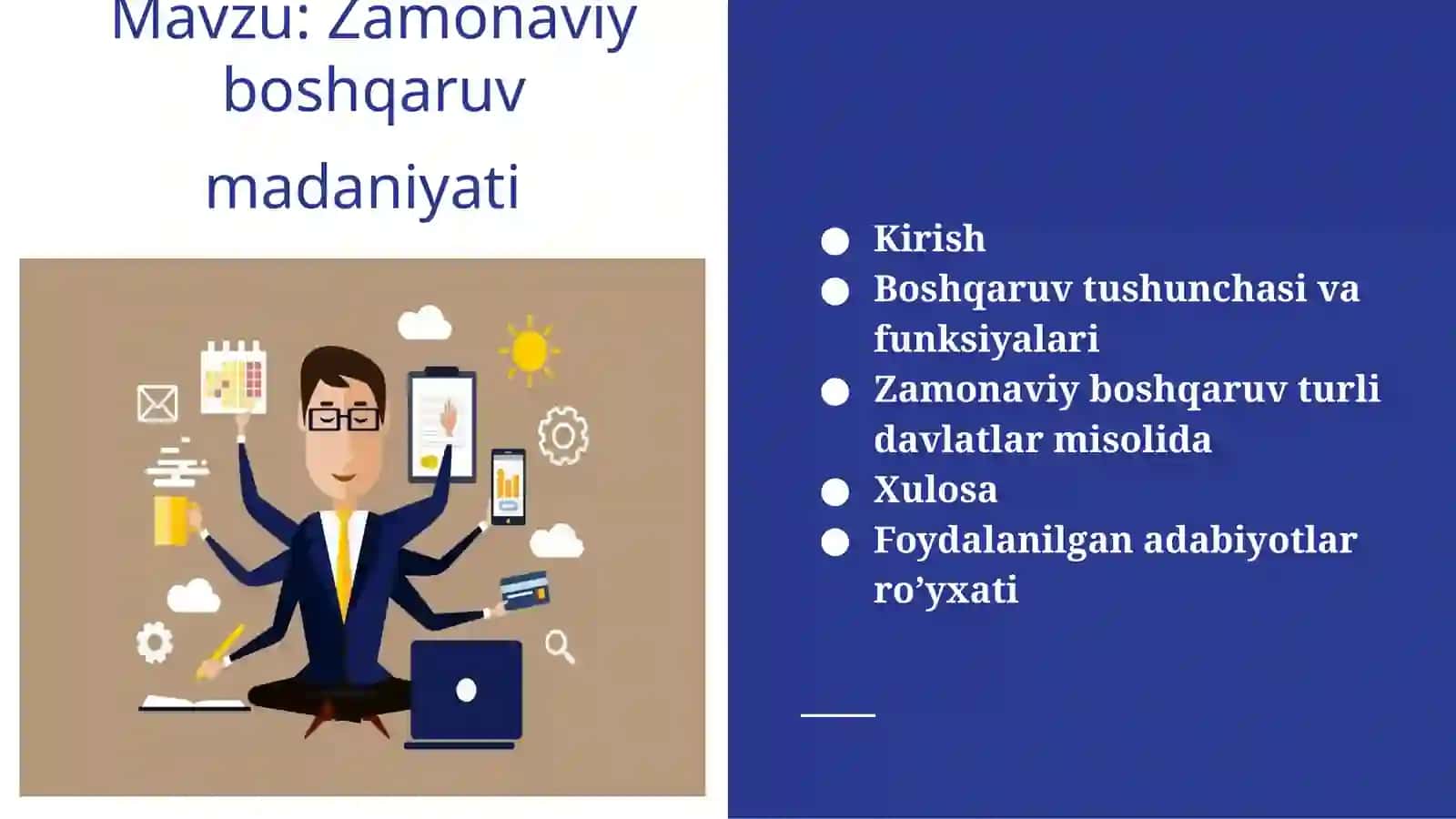 Zamonaviy boshqaruv madaniyati 2