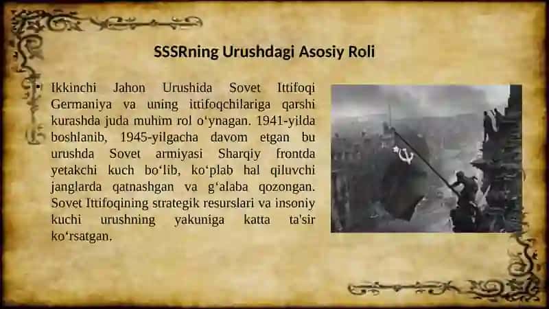 SSSRning Ikkinchi Jahon Urushidagi roli 2