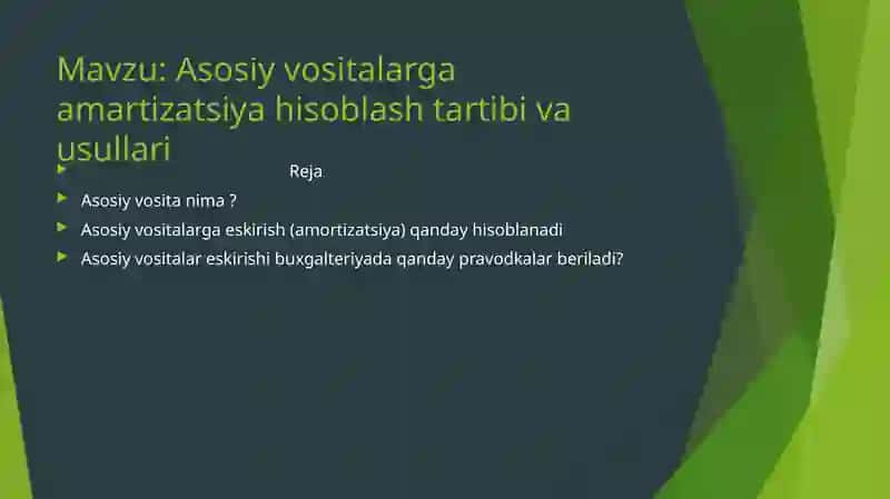 TALABASIXUJAYEV MEHRIDDINNINGBUXGALTERIYA ASOSLARI FANIDAN MUSTAQIL ISHI UCHUN TAYYORLAGAN TAQDIMOTI 2