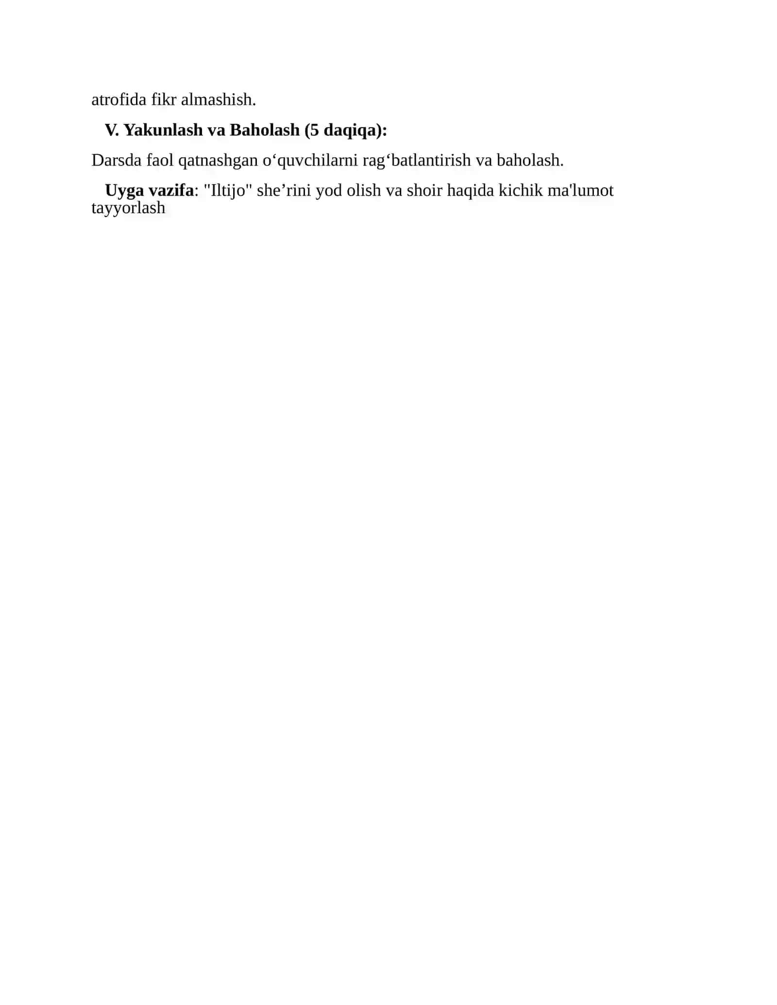 ADABIYOT DARSI ISHLANMASI 2