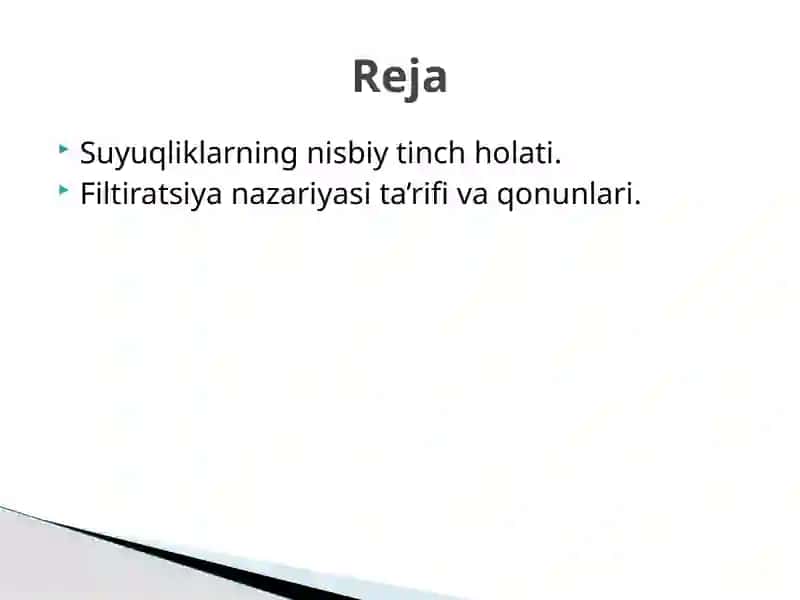 Filtiratsiya nazariyasi 2