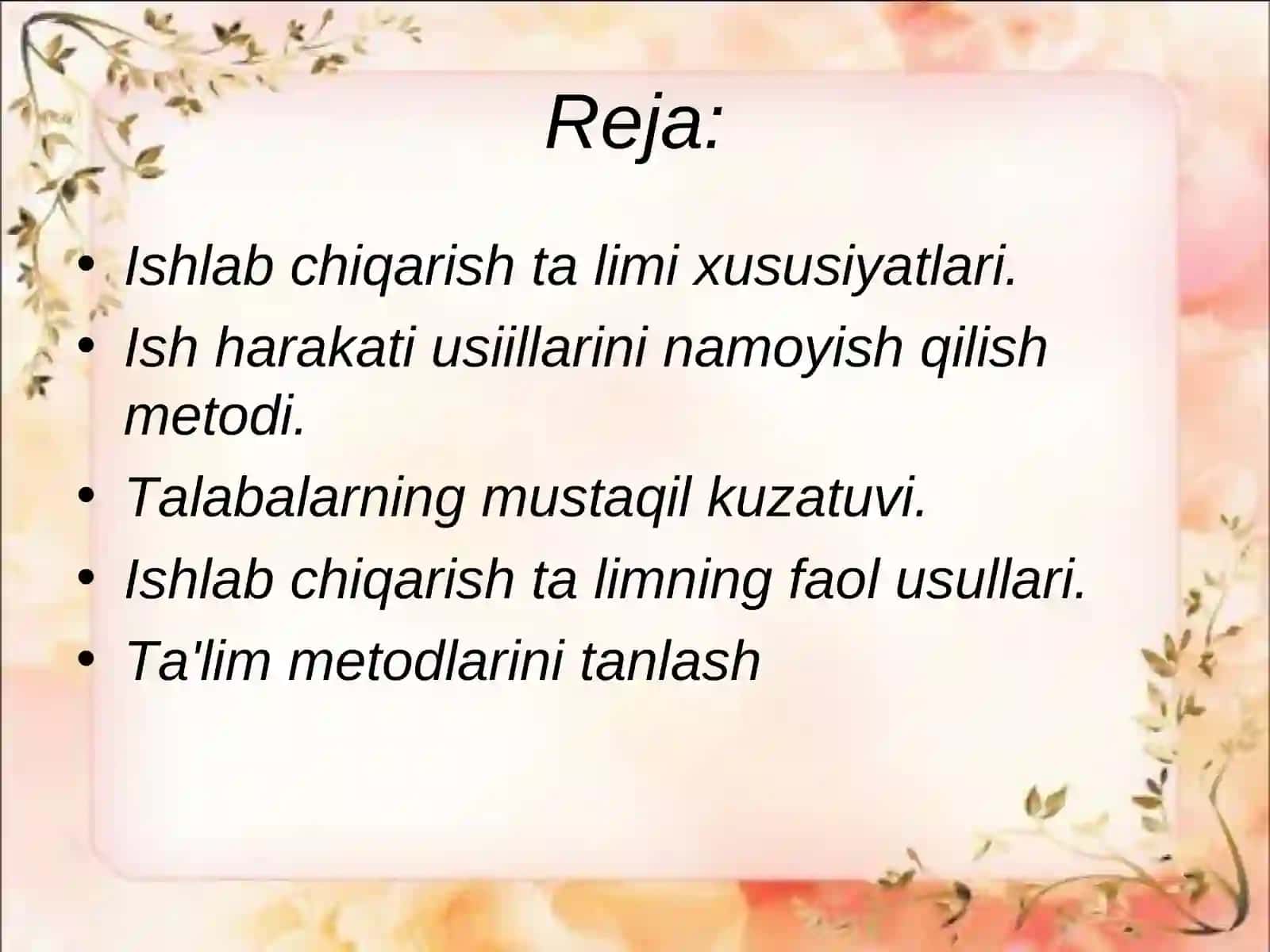 Kasb mahorati va uning mazmuni 2