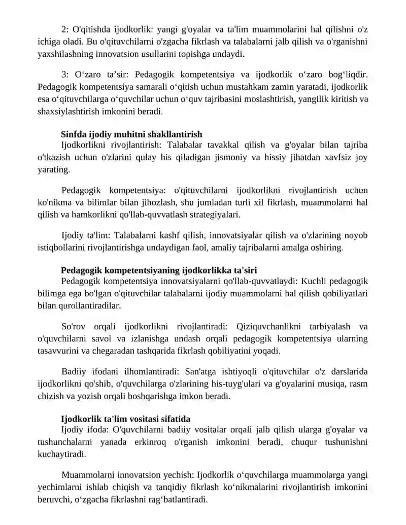 Pedagogik Kompitensiya Va Kreativlik 2