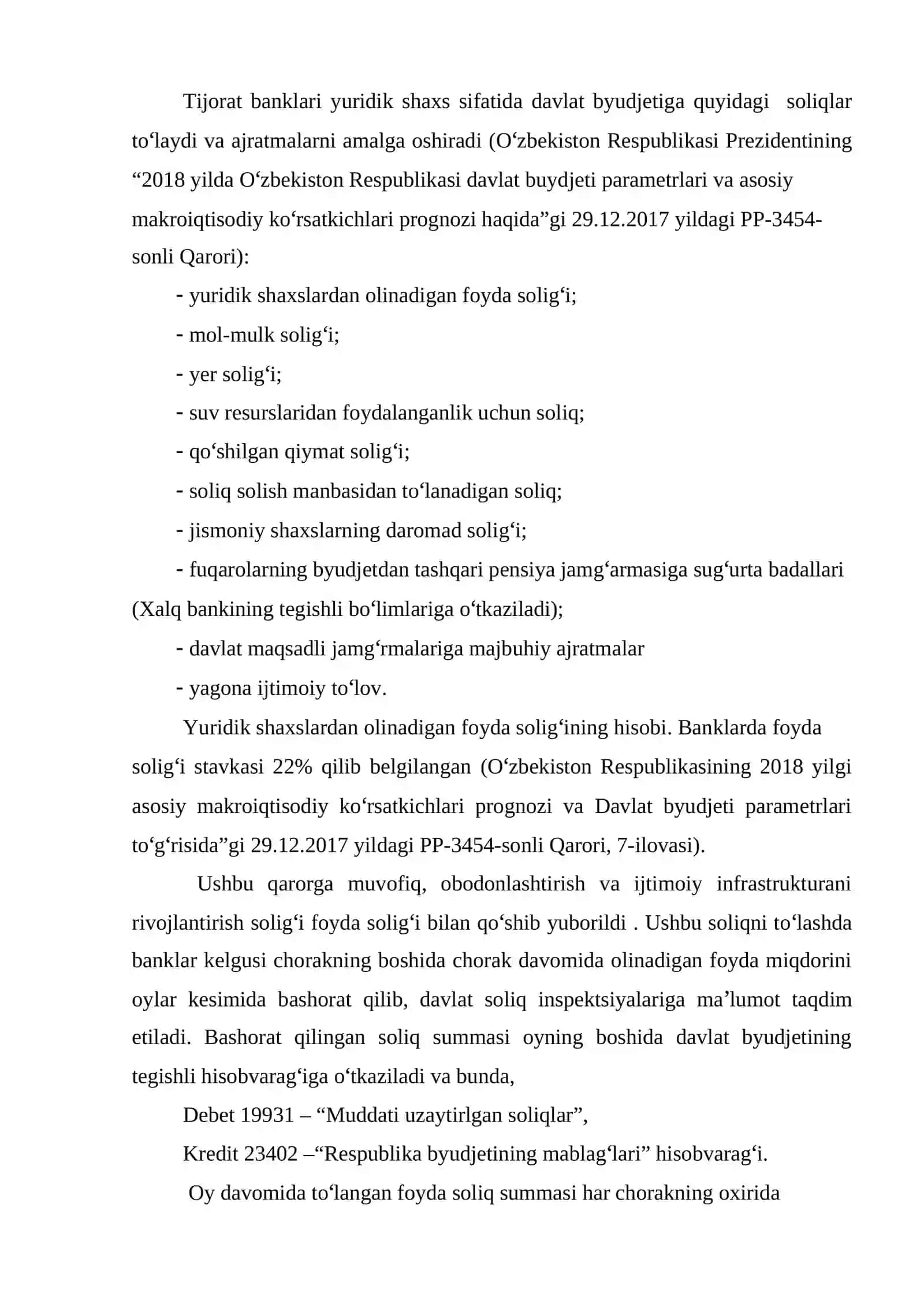Banklarda soliqlar hisobi 2