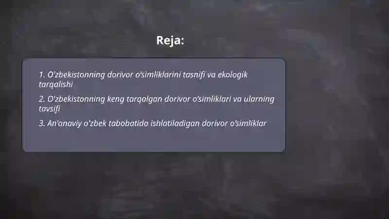 O'zbekistonning dorivor o‘simliklari 2
