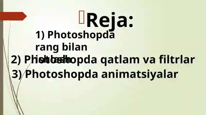 Adobe Photoshopda rang, qatlam filtrlar va animatsiyalar 2