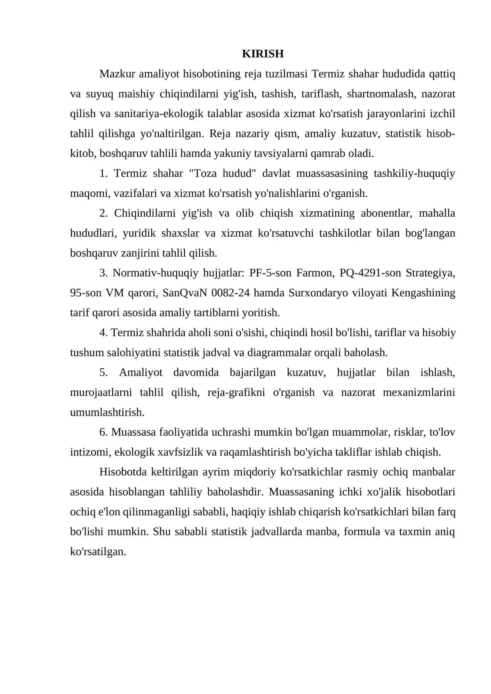 Toza Hudud amaliyot hisoboti 2