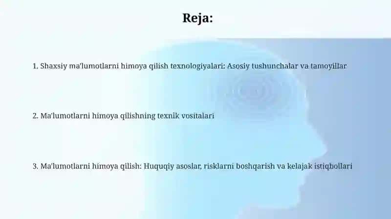 Shaxsiy ma'lumotlarni himoya qilish texnologiyalari 2