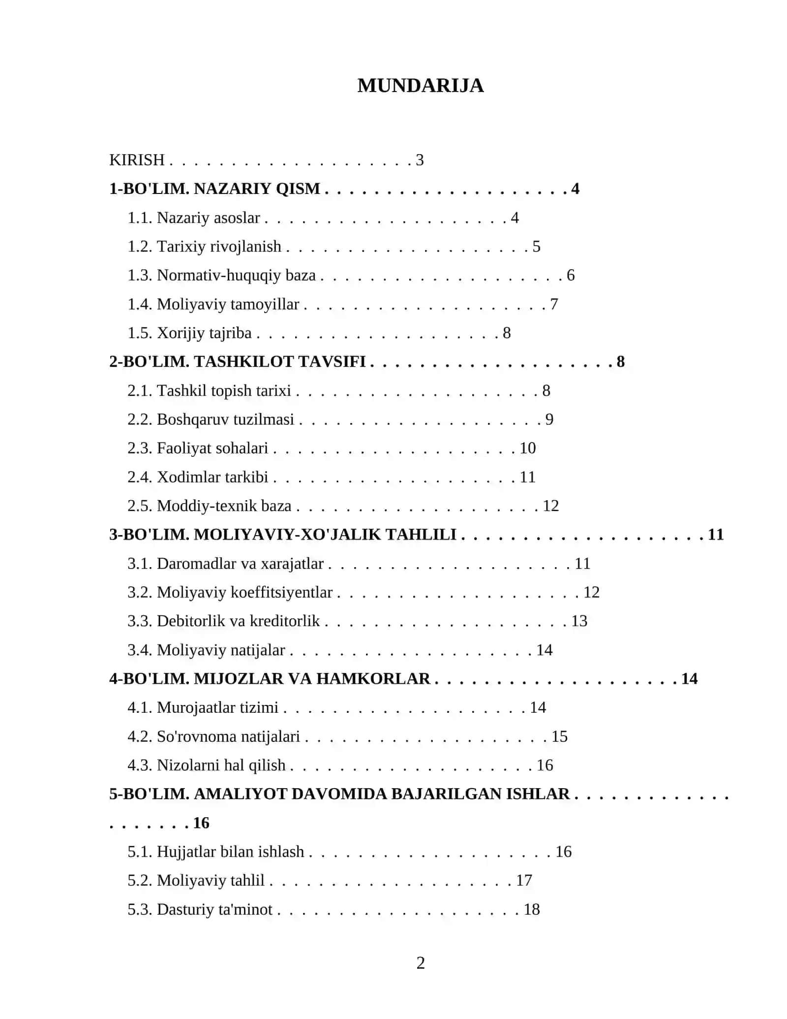 Pedagokika va Psixologiya - malakaviy amaliyot 2