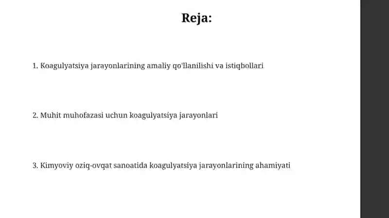 Koagulyatsiya jarayonlari 2