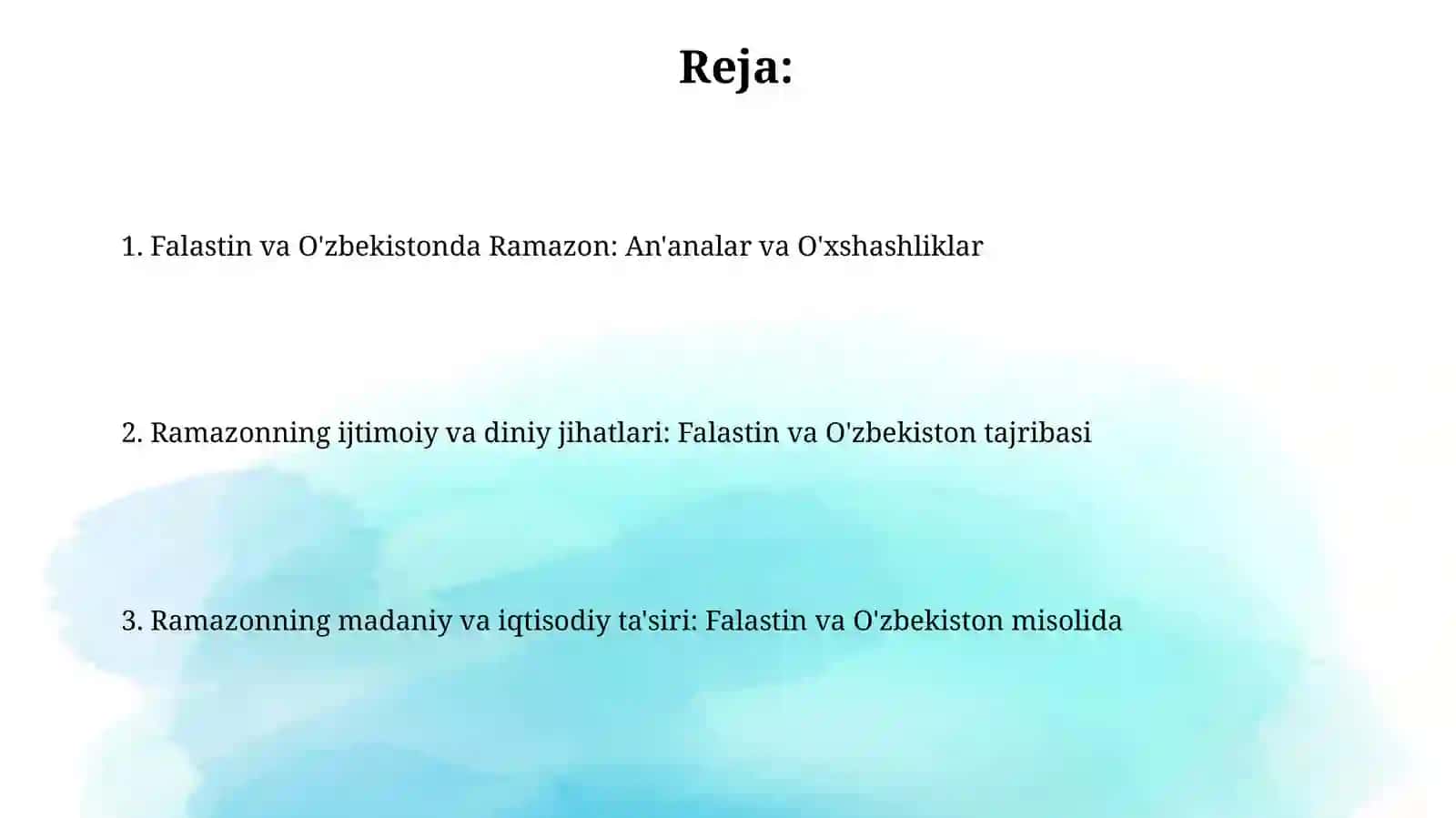 Falastin va O'zbekistonda Ramazon: An'analar va O'xshashliklar 2