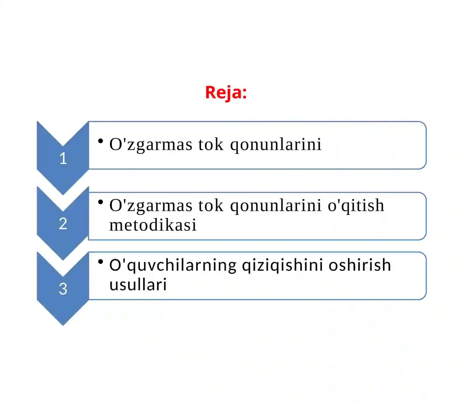 O'zgarmastok qonunlari ni o'qitish metodikasi 2