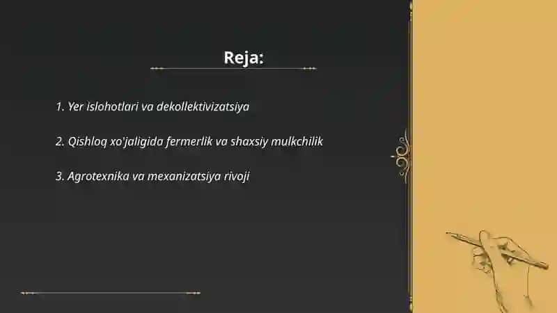 Yer islohotlari va dekollektivizatsiya 2