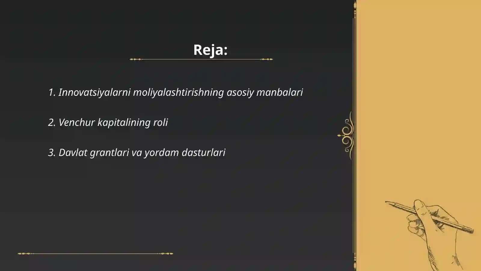 Innovatsiyalarni moliyalashtirish 2