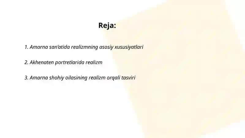 Amarna san’atida realizm 2