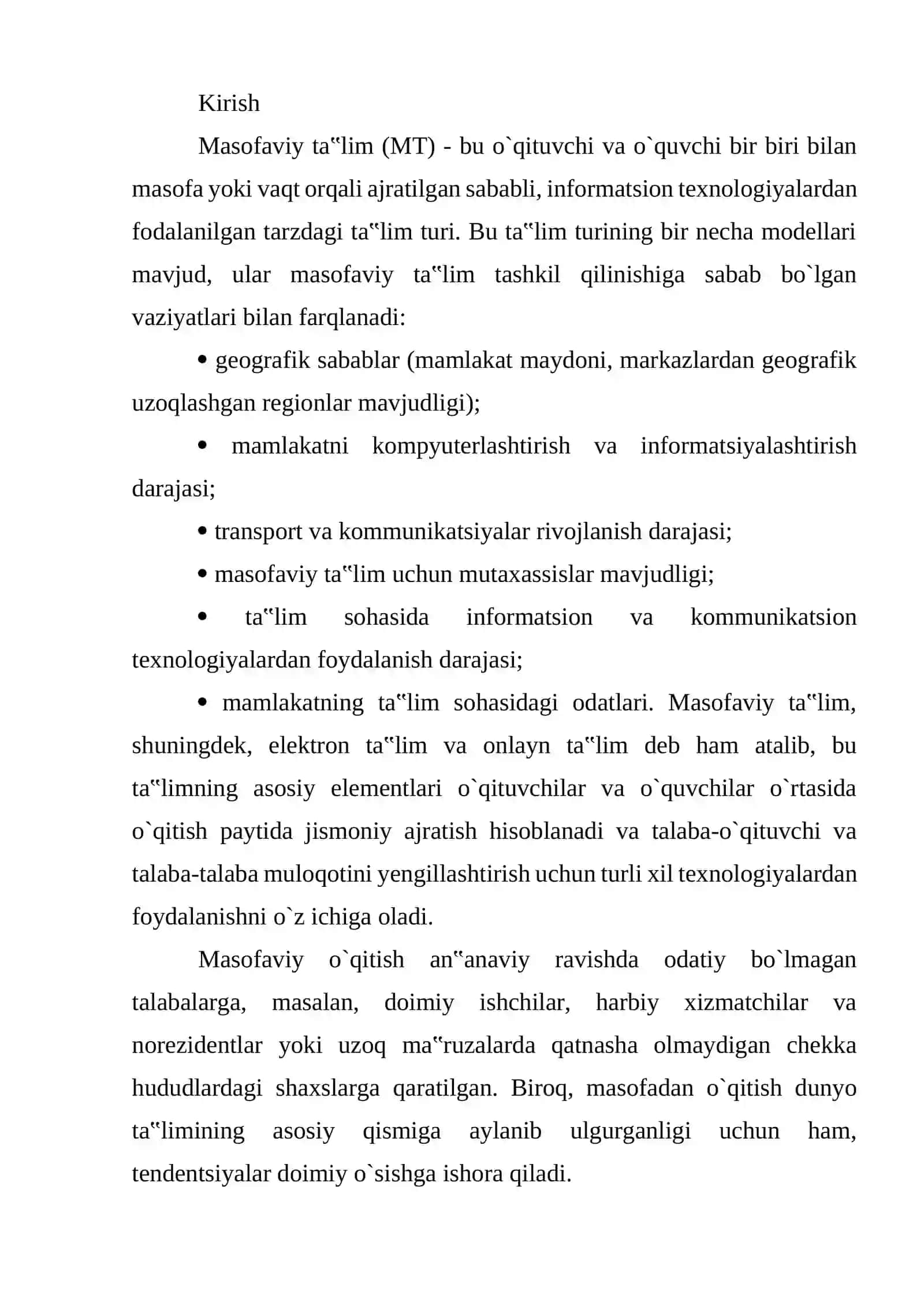 Masofaviy ta’limda salbiy tomonlari 2