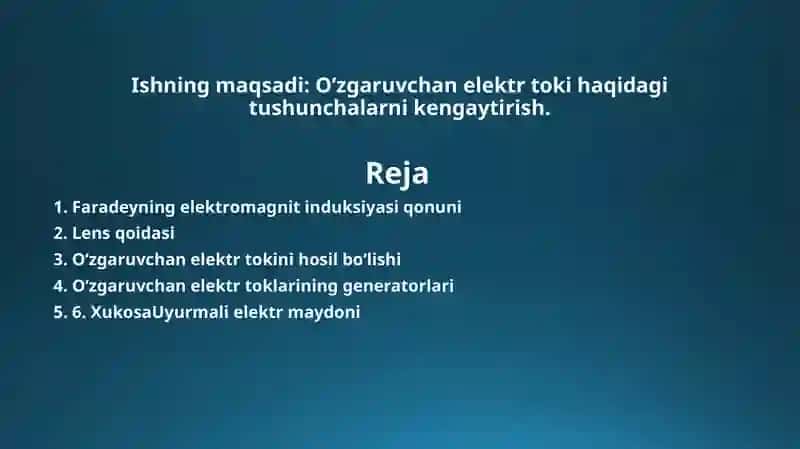 Faradeyning elektromagnit induksiyasi qonuni 2