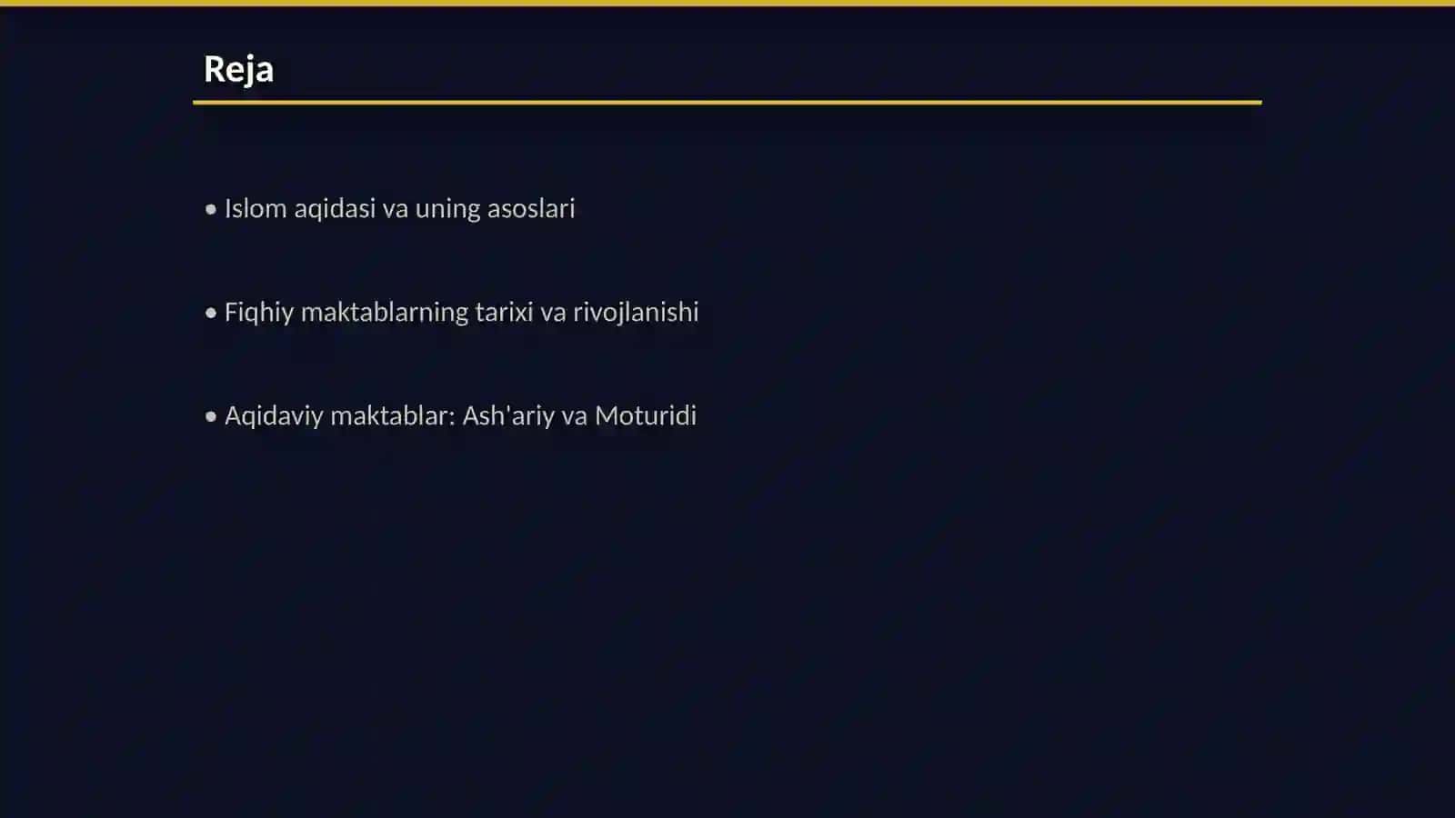 Islomda aqidaviy va fiqhiy maktablar 2
