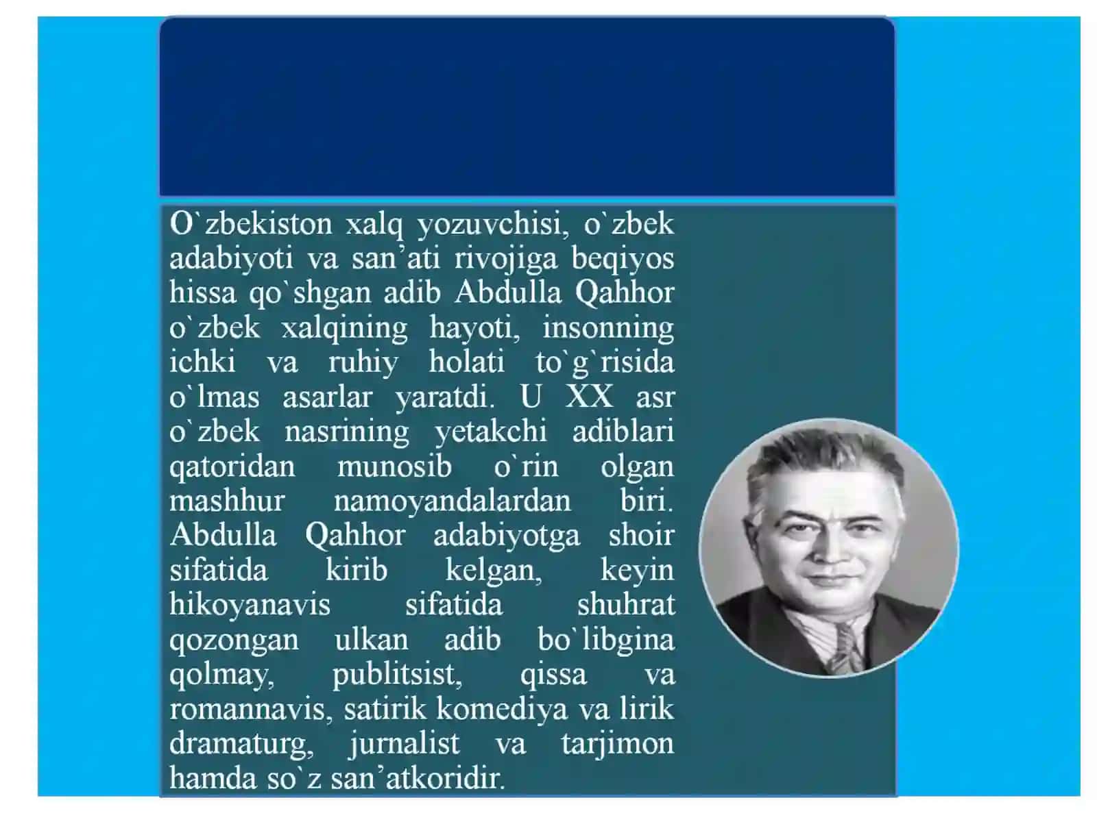 Abdulla Qahhor 2