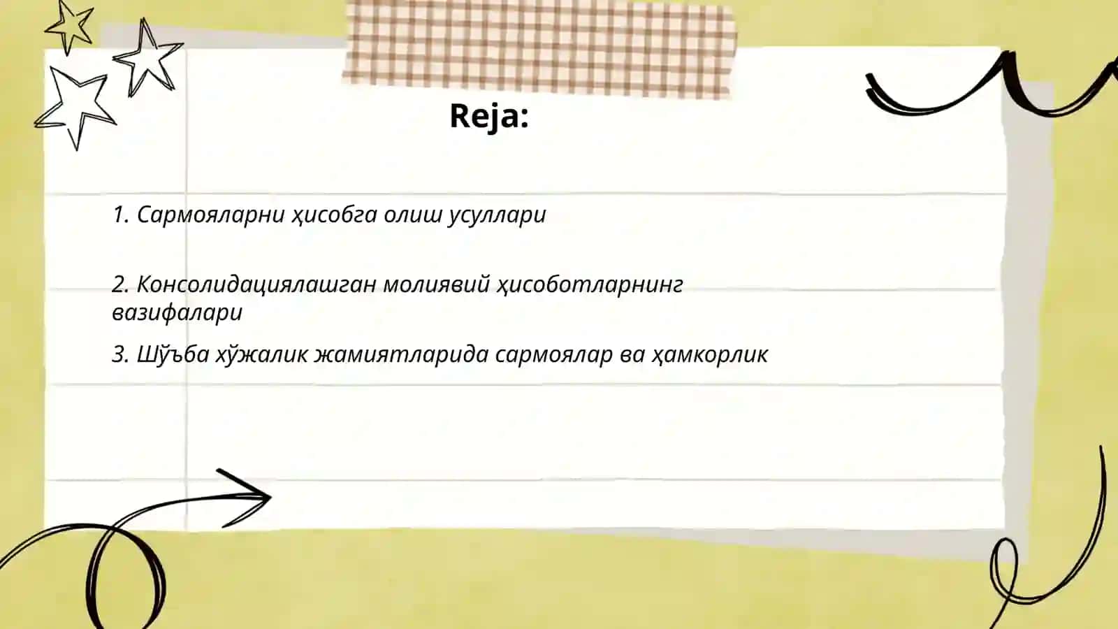 Сармояларни ҳисобга олиш усуллари 2