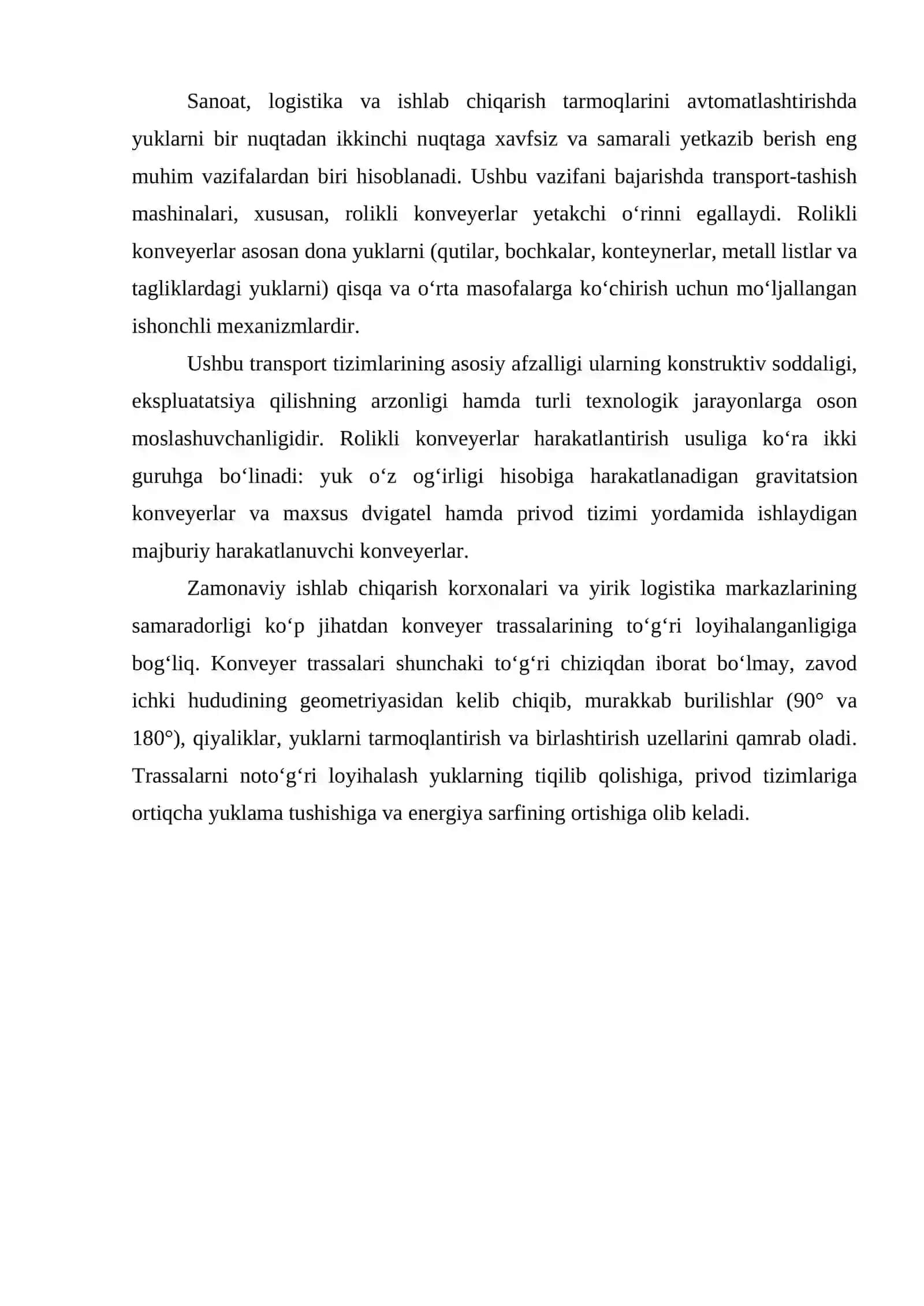 Rolikli konveyerlar. Rolikli konveyerlar trassalari 2